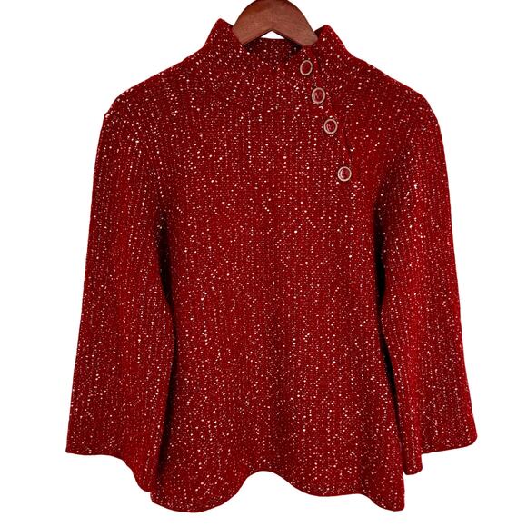 Habitat Sweaters - Habitat Sz XS Burnt Orange Wearable Art to Wear Winter Sweater Blouse Shirt Top